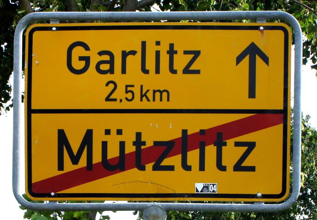 Ortsausgangschild Mützlitz
